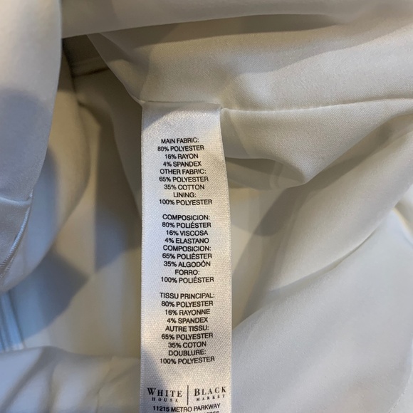 White House Black Market Ivory/Black Lined Skirt sz 4 - Picture 7 of 8